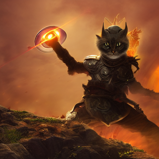 Image of a warrior cat, ready to fight